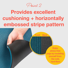 Yoga Mat Eco-Friendly Material 1/2 Inch Non-Slip Yoga Pilates Fitness at Home &