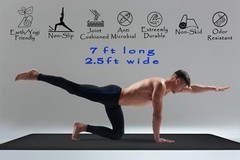 Extra Large Yoga Mat for Home Workout. 84×30 Exercise Mat by Tatago 