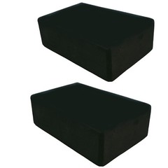 Yoga Blocks 2 Pack, Lightweight Premium EVA Foam Blocks, Non Slip black