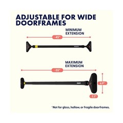 Squatz Doorway Pull Up Bar, Adjustable Door Frame Pull Up Bar w… Fast USA SHIP