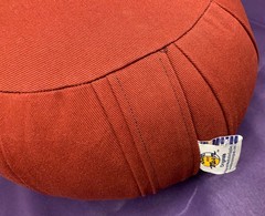 Meditation Cushion Burgundy Color Kapok filled ,very thick cover Made in USA