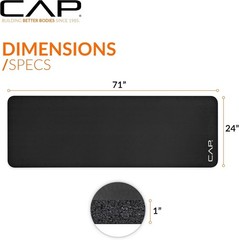 High Density 1 Inch Thick Exercise Mat with Carry Strap Lightweight and Portable