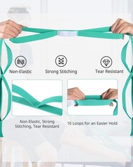 Correa de estiramiento para fisioterapia, 10 bucles, no elástica, ideal para