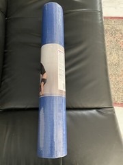 New – The Hello Fit Yoga Mat – Blue – 64in x 24 in x 1/8 in depth