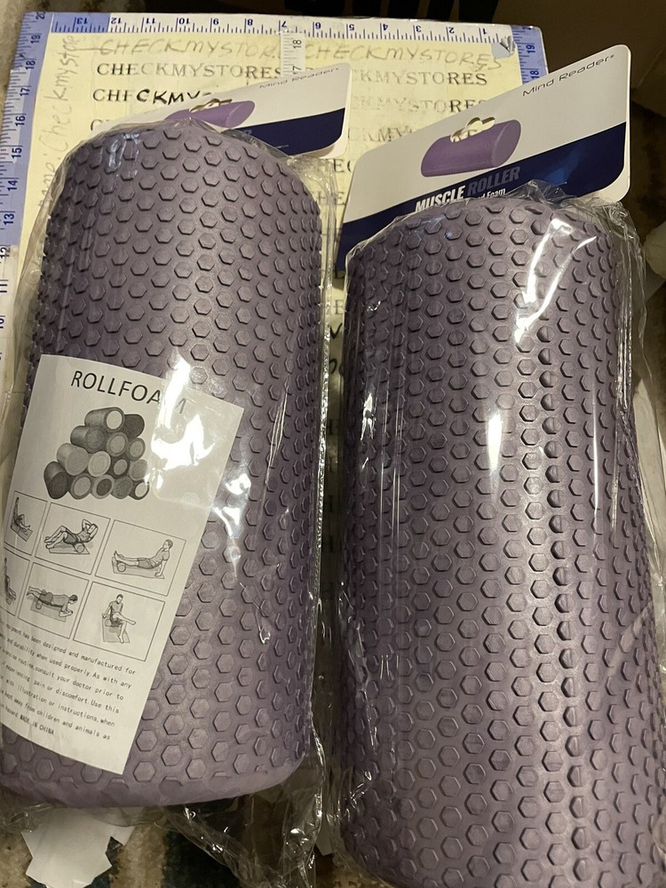 2X New Mind Reader Muscle Roller High Density Round Foam 12”X 6” Diameter