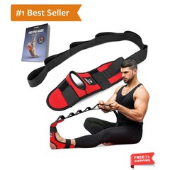 Foot & Calf Stretcher with Adjustable Padded Stretching Strap for Plantar Fas…