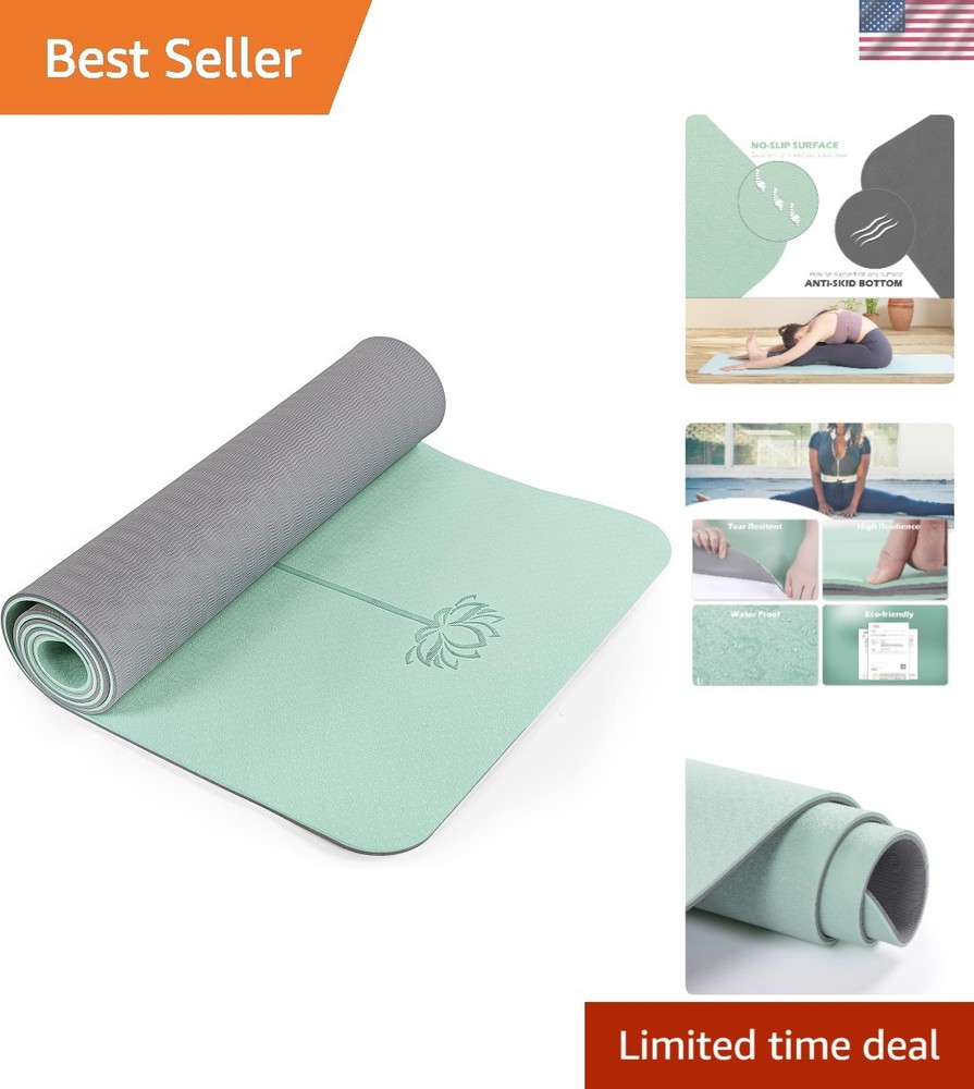 Double-Sided Non-Slip Yoga Mat – 72″ x 24″ Eco-Friendly & Lightweight