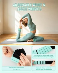 20 PCS Pilates Kit, Equipment Set- Accessories Kit Mint Green