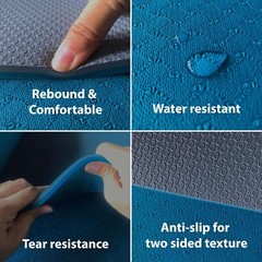Yoga Mat with Strap – 10mm & 12mm Thick Yoga Mat, Non-Skid Dual Surface Wo