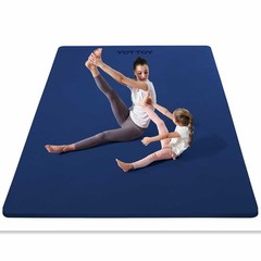 YOTTOY Large Yoga Mat (75 * 52 * 1/2inch),Extra Wide TPE 75*52*1/2inch, Blue