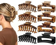 8 Pcs Claw Clips for Women – 4.1 Inch Large Hair Clips for Thick Long Tortoise