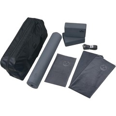 Complete Yoga Starter Kit W/ Non-Slip Mat Foam Blocks Strap & Carrying Bag New