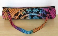 Tie Dye Elephant Yoga Mat Carrier Bag Hippie Mandala Cotton Bag With Shoulder US