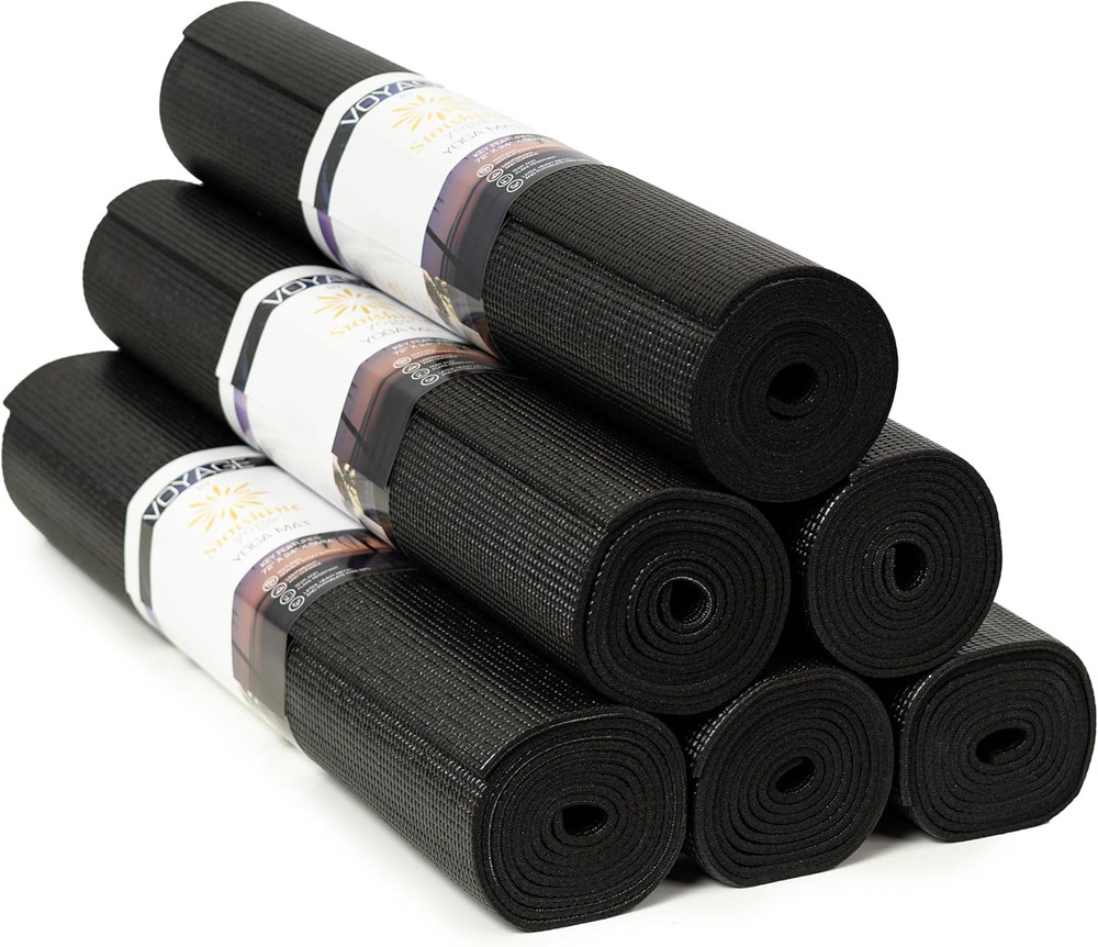 6 Pack Yoga Mats 72×24 Inch 5mm Thick Non Slip Exercise Fitness Mat Set