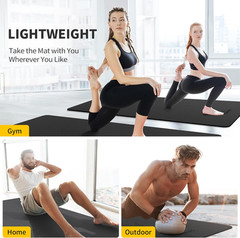 Extra Wide Yoga Mat for Women and Men (72″/84″X 32″X 1/4″) TPE Workout Mat, Non-