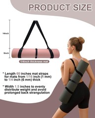 Yoga Mat Carrier, Premium Yoga Strap for Carrying Yoga Mats with Adjustable Hook