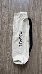 New YOGATI cotton yoga mat bag with adjustable shoulder strap.