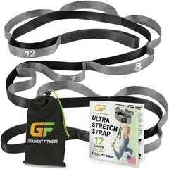 Stretching Strap for Physical Therapy, 12 MultiLoop Stretch Strap 1″ W x 8′ L…