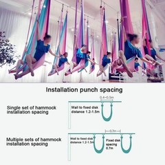 Aerial Hammock, 16.4ft 9.2ft Swing Set for Anti-Gravity Yoga, Dance, Acrobatics