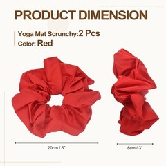 Yoga Mat Scrunchy, Yoga Mat Strap Band 2 Pcs & Cotton & Red