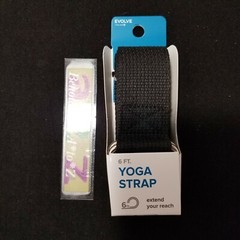 NEW Evolve By Gaiam 6 Foot Yoga Strap – Black