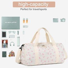 Gym Bag Sports Duffle Bag with Wet Pocket Weekender Overnight Bags with Water…