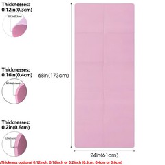 Non-Slip Yoga Mat High Density EVA Exercise Pad Pilates Fitness Floor Workout