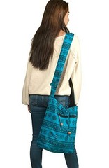 Blue Patchwork Handmade Crossbody Large Hobo Shoulder Bag Hippie Boho Fashion