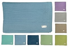 Kakaos Deluxe Cotton Yoga Blanket Without Tassels (Blue)