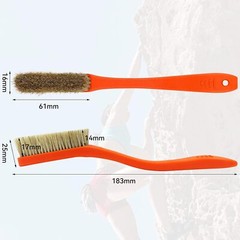 TWO STONES Climbing & Bouldering Brush with Natural Firm Small, Black&White