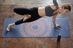 Gaiam Print Yoga Mat, Non Slip Exercise & Fitness Mat for All Types of Yoga, Pil