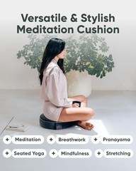 Luxe Velvet Meditation Cushion | Large Round Zafu Yoga Pillow | Posture Support