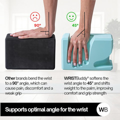 Wristbuddy® Yoga Blocks 2-Pack (Left + Right) — Ergonomic, Hand-Shaped EVA Block