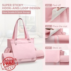 WLLWOO Gym Yoga Mat Bag Pink