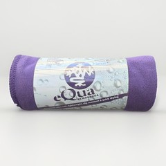 Manduka eQua Yoga Hand Towel Purple Microfiber 16×26.5″ Sweat Activated New