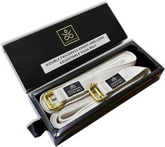 Yoga Strap with Durable Brass Buckle Adjustable Cotton Belt for Daily Stretching