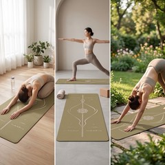 Fitness Mat Non-Slip Fitness Mat with Rubber Base Grippy for Yogis, Dancers