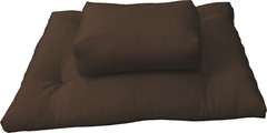 Zafu Zabuton Meditation Yoga Cotton Cushions, Sitting Kneeling Mats Brown
