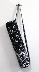 Indian Black Floral Yoga Mat Carrier Bag Mandala Large Bag With Shoulder Strap