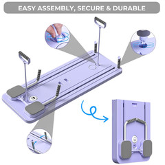 Pilates Reformer Set, 5-in-1 Foldable Pilates Sliding Board for Home Gym