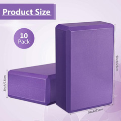 10 Pcs Yoga Blocks Eva Foam Blocks Supportive Yoga Brick Soft Non Slip Gymnastic