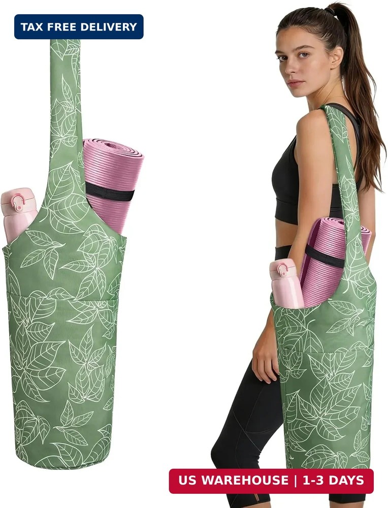 IwIeIaIrI Yoga Mat Bag for Women with Large Size Pocket and Zipper Pocket,Yoga B