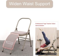 Yoga Auxiliary Chair with Lumbar Back Support Foldable Balance Training