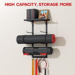 Yoga Mat Holder Wall Mount, Yoga Accessory Mat Storage Rack, Home Gym Accessorie