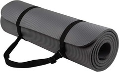 Yoga Mat Exercise Pad 71×24 Thick Non-Slip Fitness Pilates Gym Workout Gray