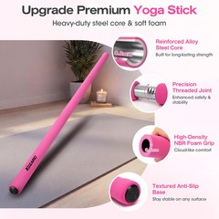 58 Inch Adjustable Yoga Stick for Stretching & Posture Correction