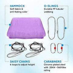 Aerial Yoga Hammock 5.5 Yards, 198 Inches Height Aerial Silks, Yoga Trapeze