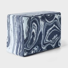 ALL IN MOTION MARBLE YOGA BLOCK EVA FOAM FITNESS ACCESSORY – BLUE