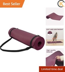 1/2-Inch Extra Thick High-Density Yoga Mat – Non-Slip & Comfortable Support