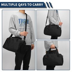 Small Gym Bag with Wet Pocket – 14 inch Mini Duffle Bag for Men & Women Light…